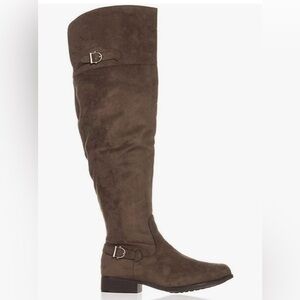 NIB American Rag Womens Adarra Microsuede Over-The-Knee Boots Taupe size 5